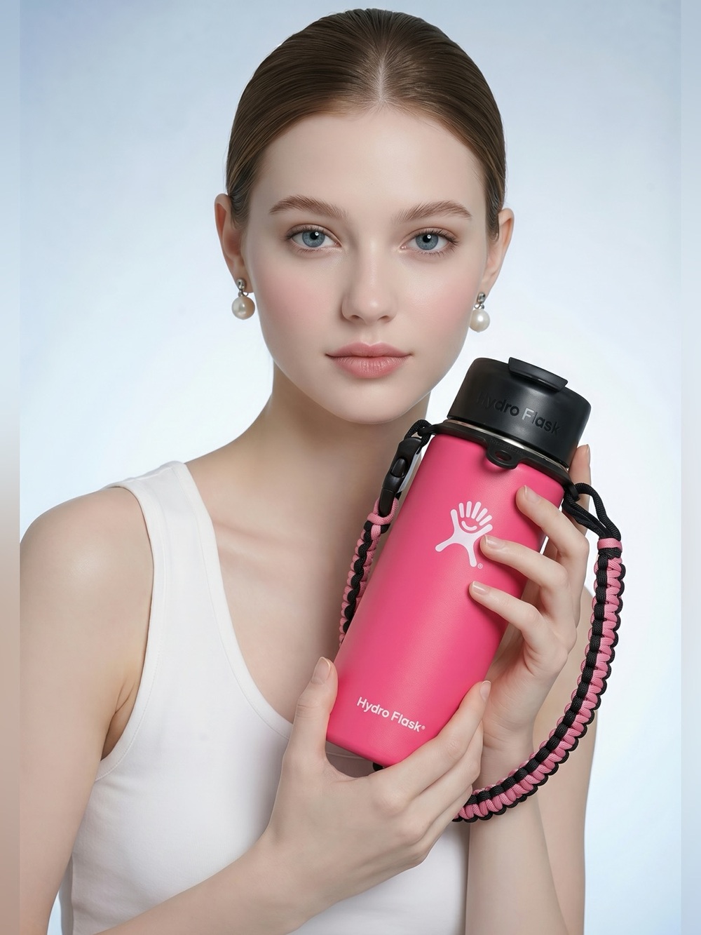 Hydro Flask 20oz Tumbler with Flip Top Lid and Hydro Cord Watermelon (Pink)